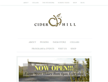 Tablet Screenshot of ciderhill.com
